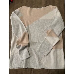 OST Original Style‎ Today Neutral Colorblock Knit Sweater Small